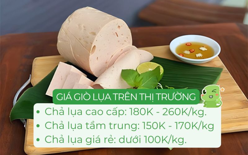 Giá các loại chả lụa trên thị trường hiện nay