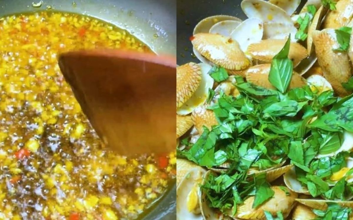 Xào sò lụa