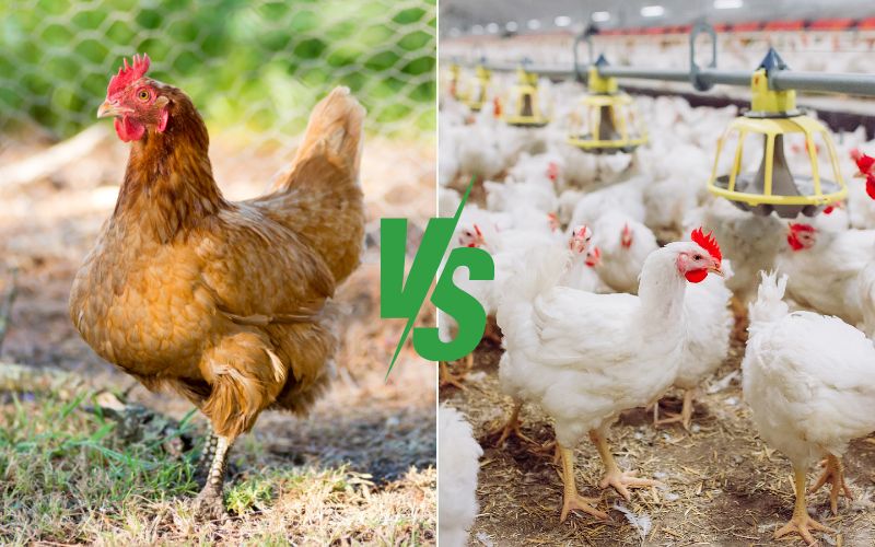 Gà ta và gà công nghiệp sự khác biệt về chất lượng thịt và hương vị