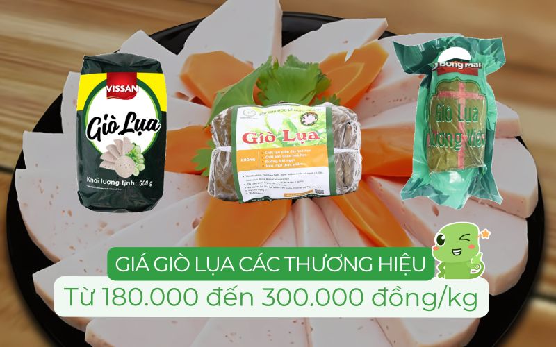 Giá các loại giò lụa của một số thương hiệu nổi tiếng hiện nay