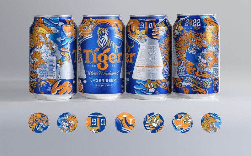 Bia Tiger có thiết kế bao bì ấn tượng